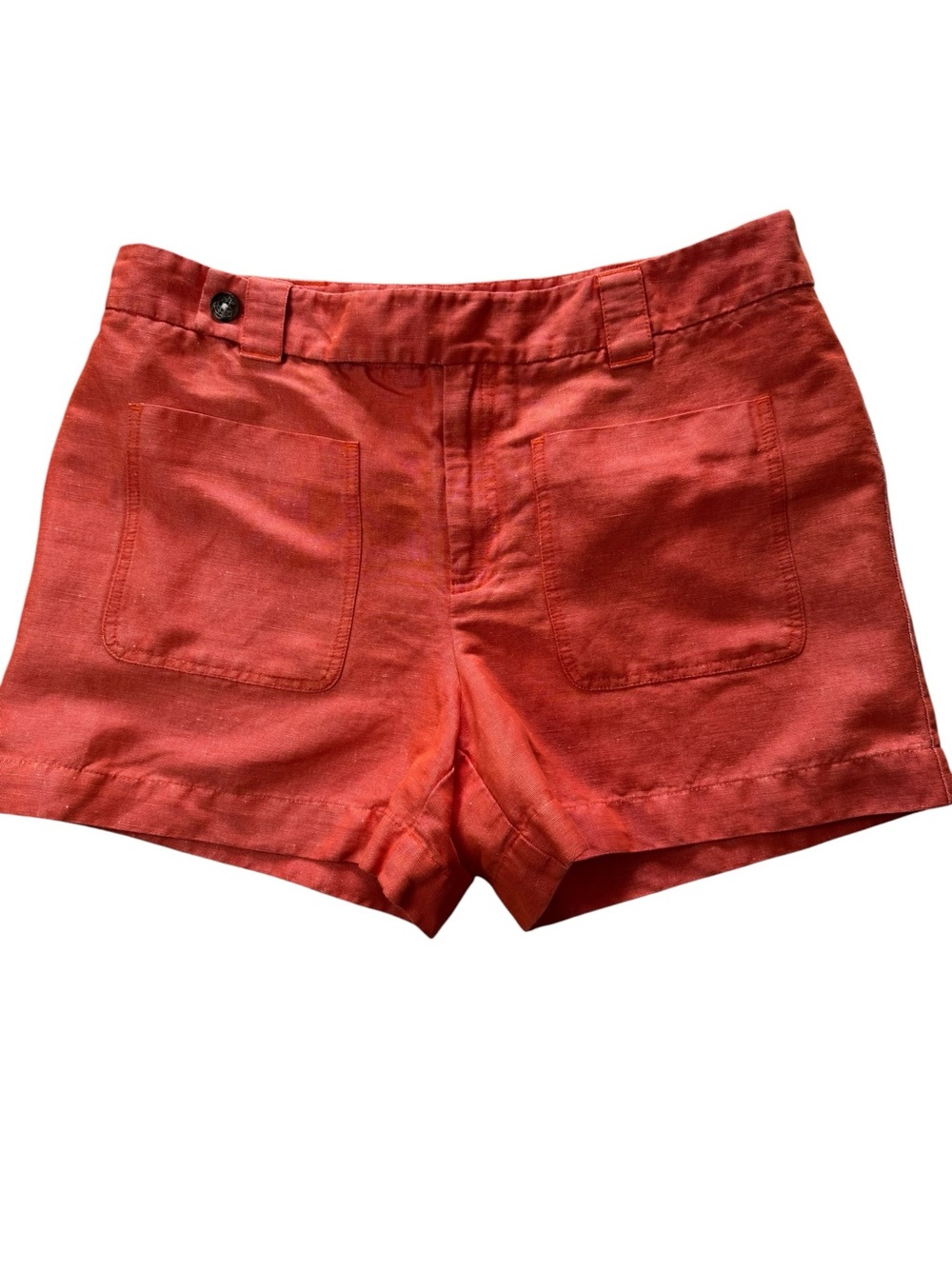 Daughters of Liberation Coral Red Linen Blend Size 12 Shorts